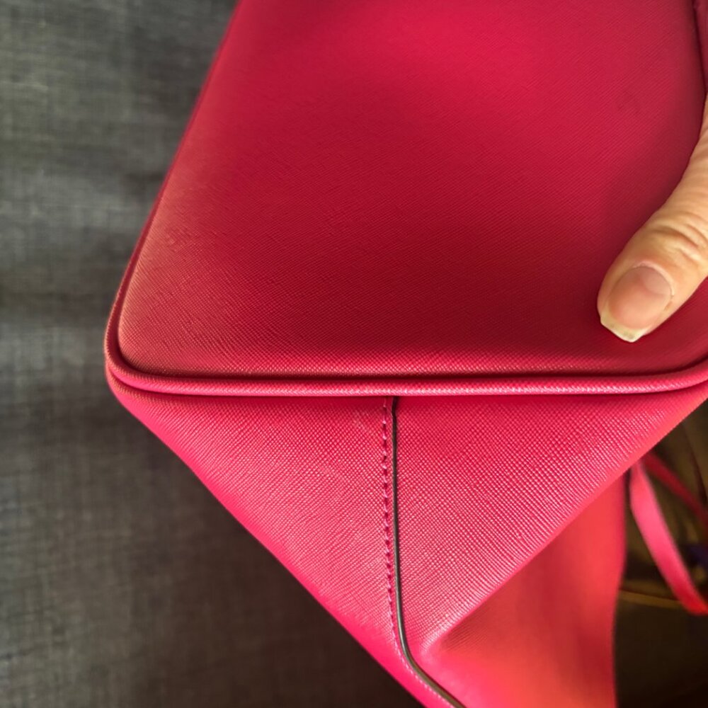 Auth NWOT Marc Jacobs Rare HOT PINK magenta  Sidekick Tote - Picture 12 of 14